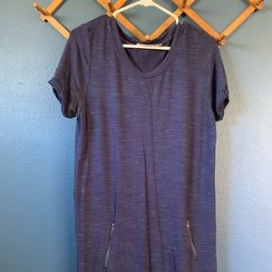 Kenar navy dress with zipper pockets